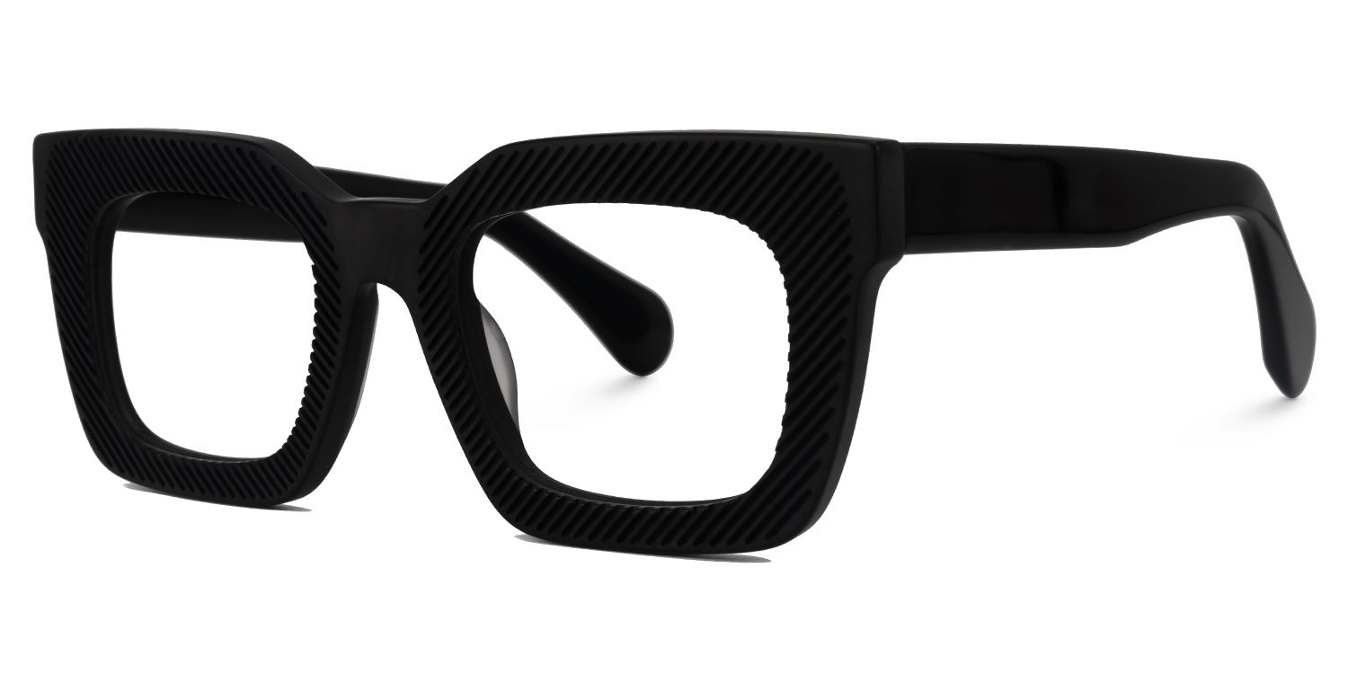 Keisa Square Black Frame Glasses | ZEELOOL1