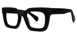 Keisa Black Rectangle Glasses1