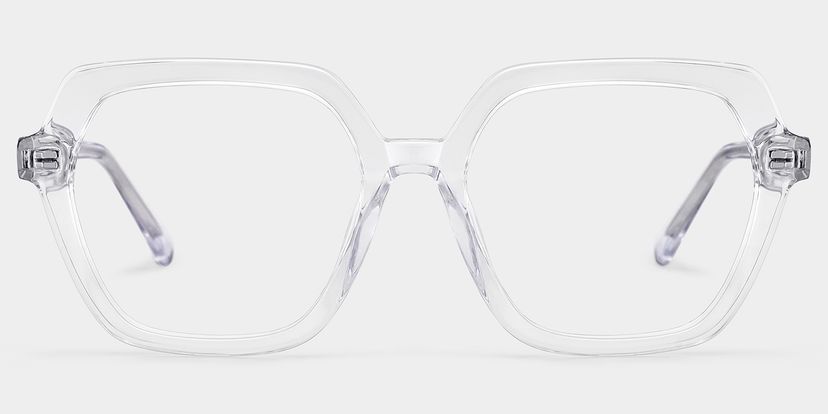 Devon Clear Geometric Glasses