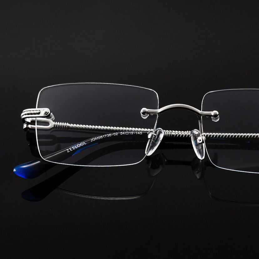 Peavy Silver Rectangle Glasses