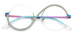Jaila Iridescent Round Glasses2