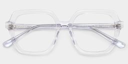 Devon Clear Geometric Glasses2