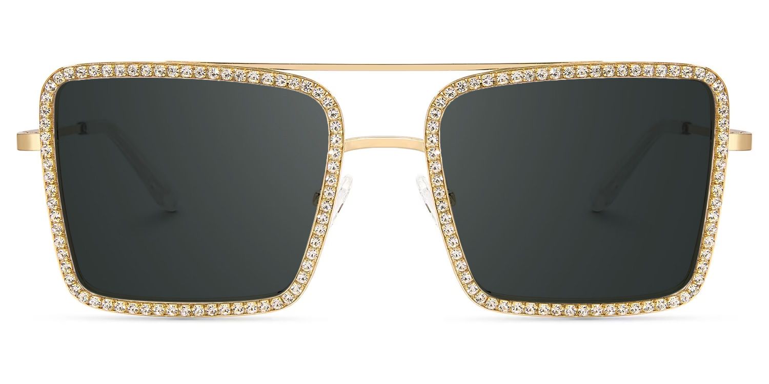 Diva Gold Square Sunglasses to Frame Your Face | ZEELOOL0