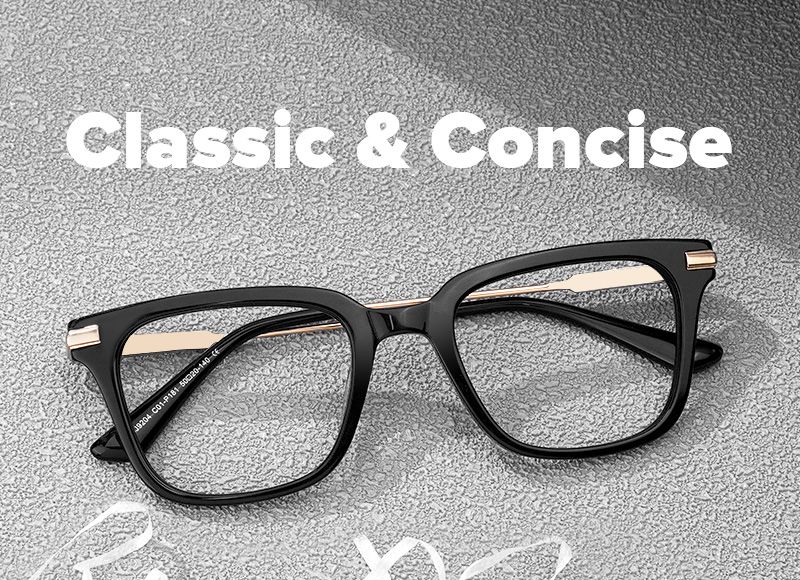 Kellie Black Rectangle Glasses