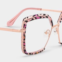 Cordaro Pink Leopard Square Glasses4