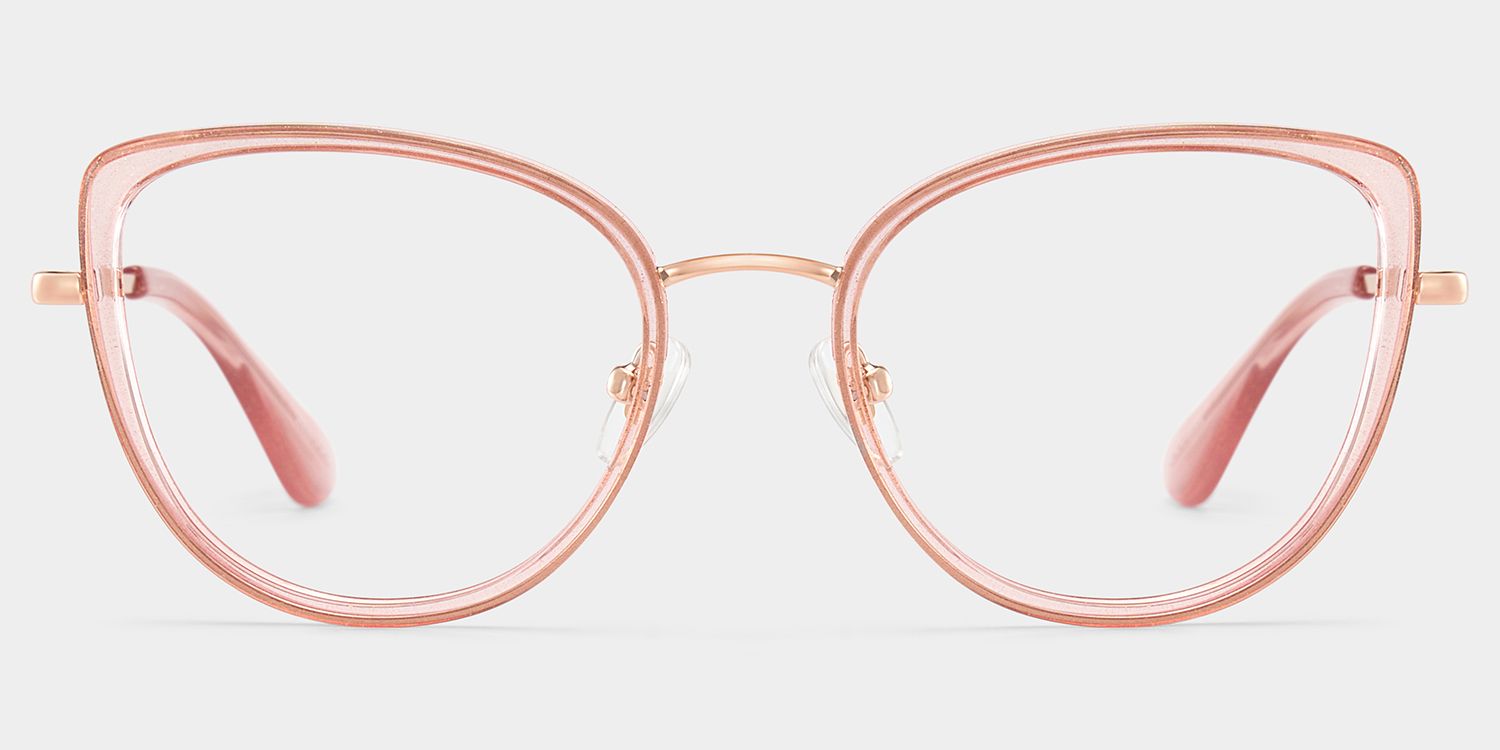 Celine Clear Pink Cat-eye Eyeglass Frames with Bling for Ladies1