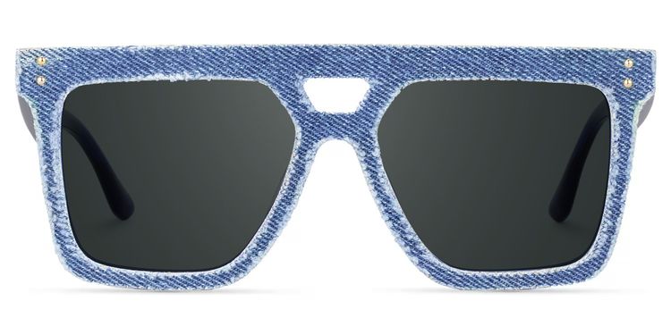 Rubin Denim Blue Square Sunglasses