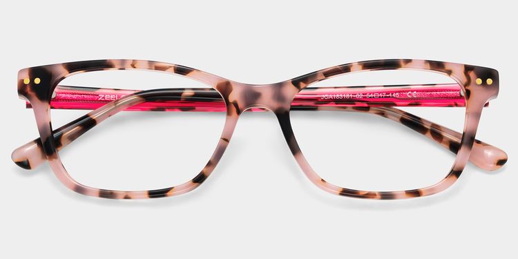 Juliana Pink Tortoise Rectangle Glasses