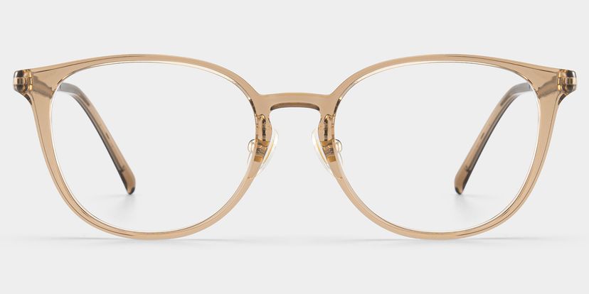 Amanda Beige Round Glasses