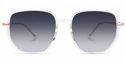 Joana Clear Geometric Sunglasses0