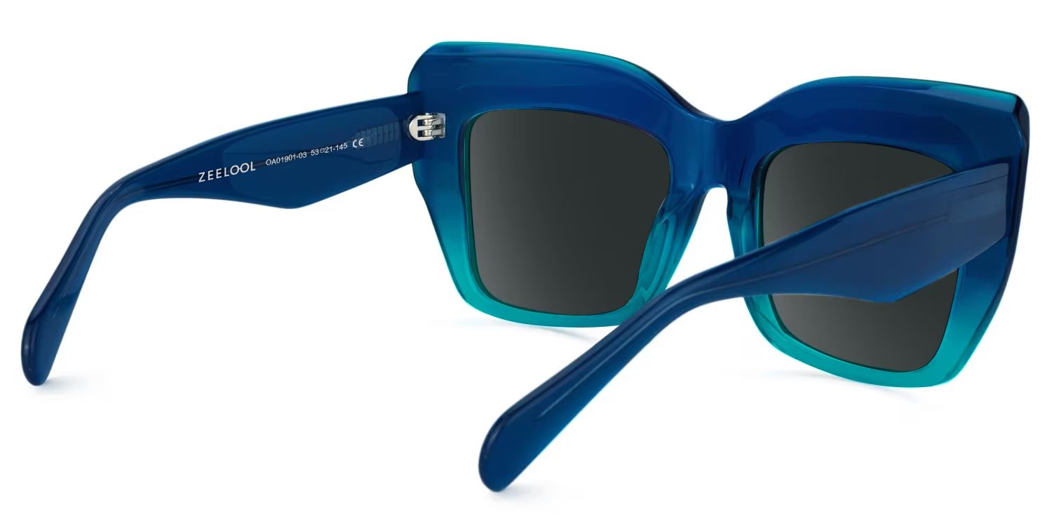 Charmaine Blue-Green Square Sunglasses to Frame Your Face | ZEELOOL3