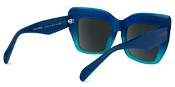 Charmaine Blue-Green Square Sunglasses3