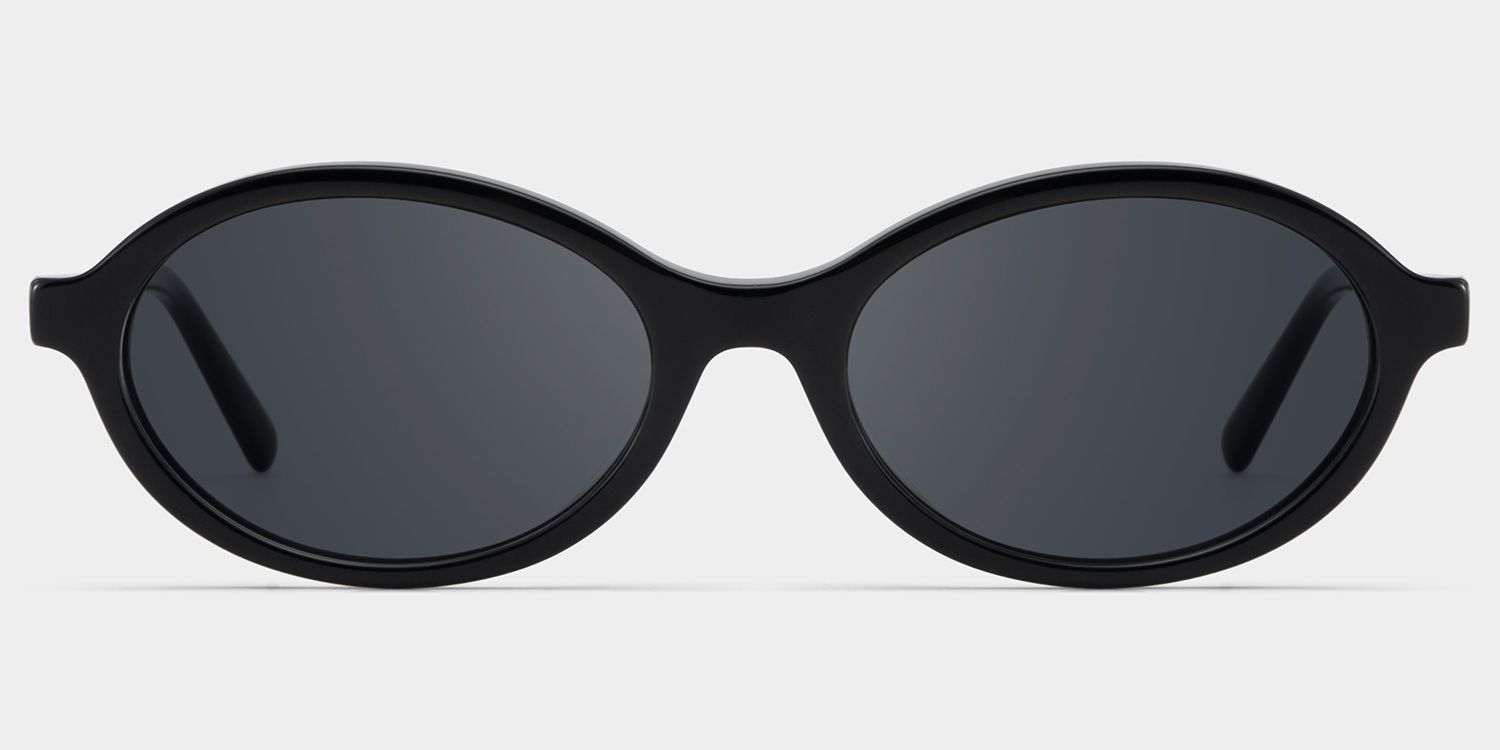 Everly Oval Black Prescription Sunglasses | ZEELOOL0