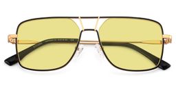 Bowdry Black Aviator Sunglasses1