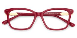 Theo Red Rectangle Glasses2
