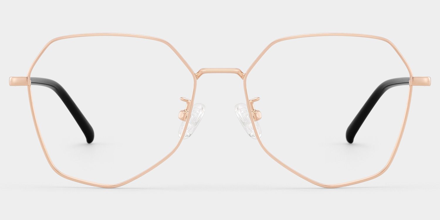 Bivins Geometric Gold Thin Frame Glasses | Zeelool1