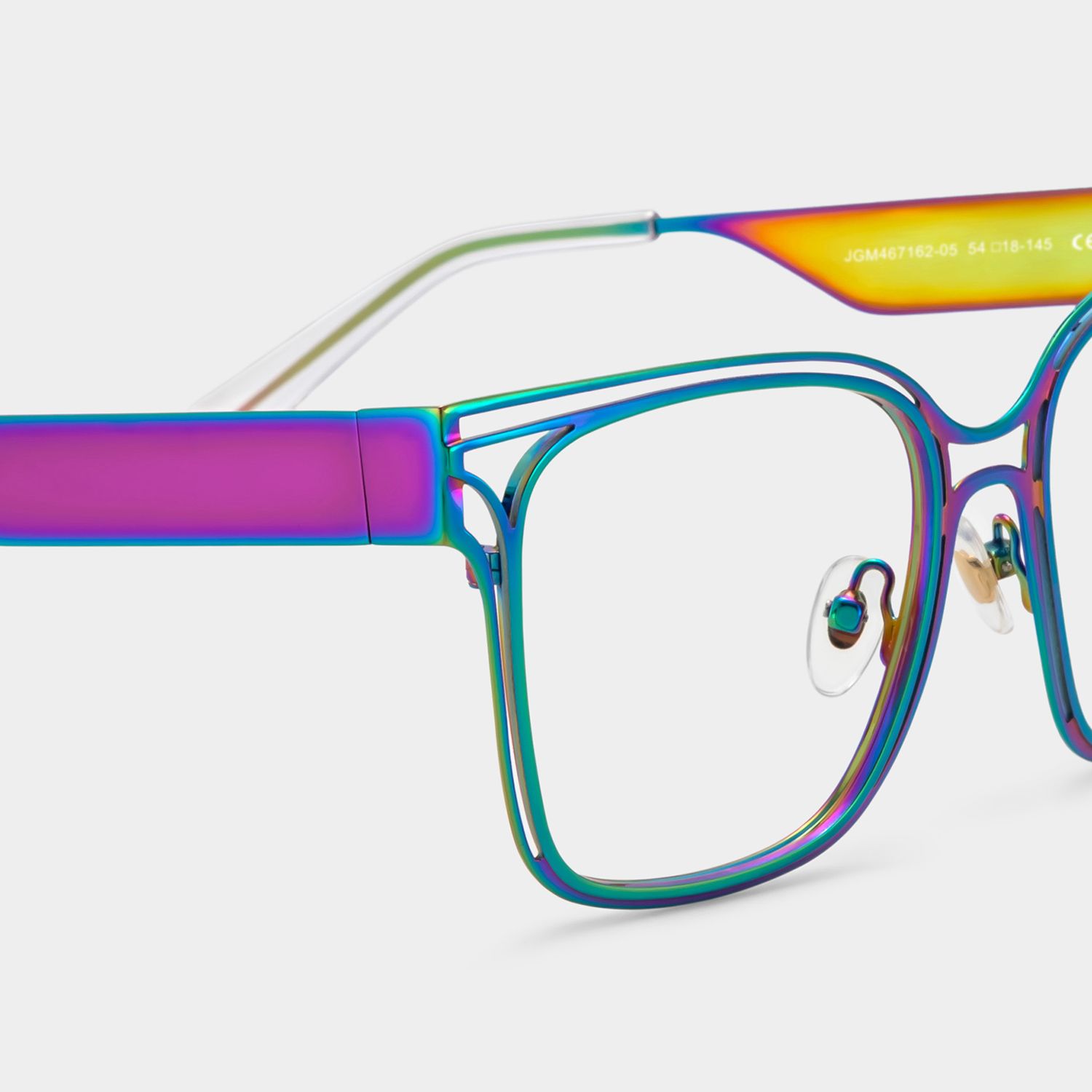 Women's Dacarine Square Iridescent Glasses Frames for Sale5
