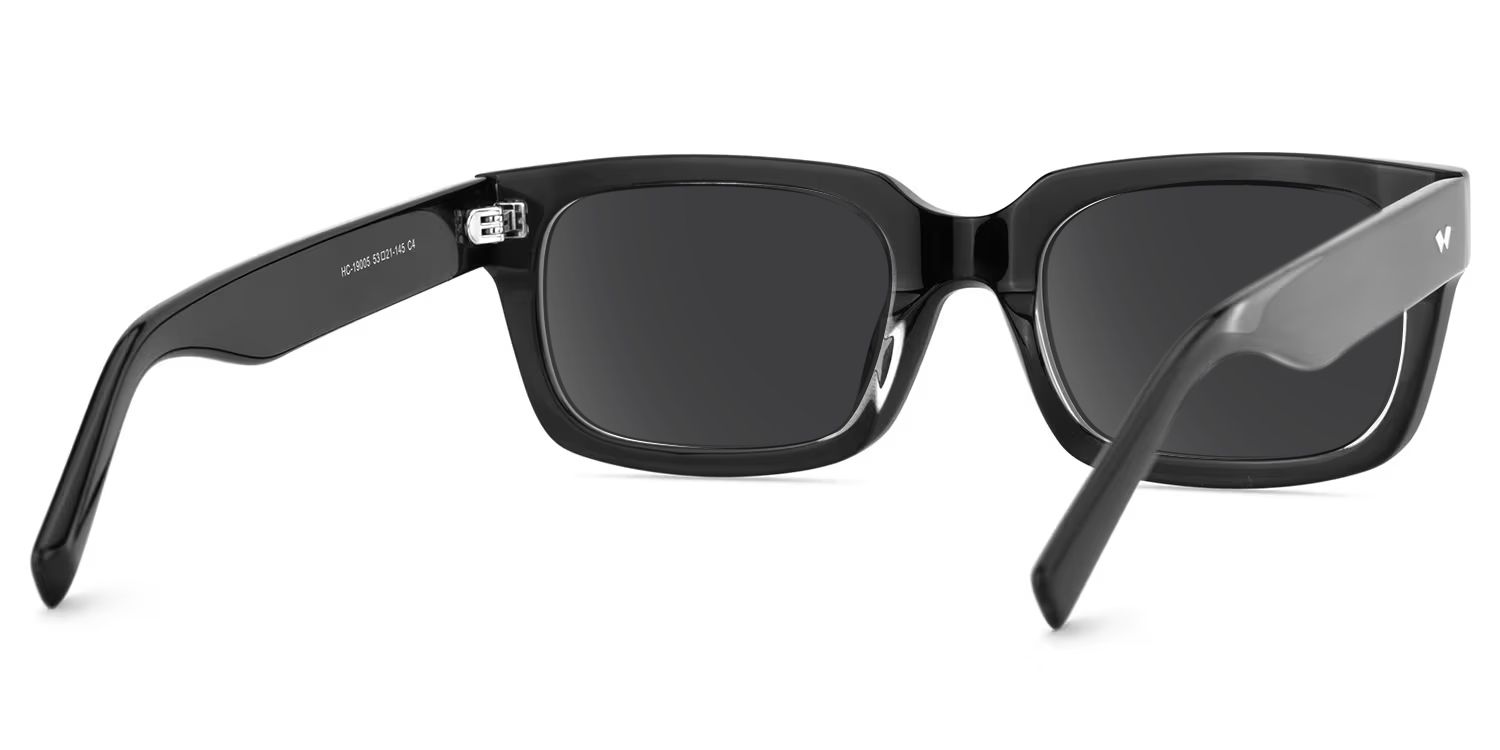 Fayssel Rectangle Style Black Frame Sunglasses | ZEELOOL4