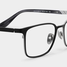 Aubrey Black Rectangle Glasses5