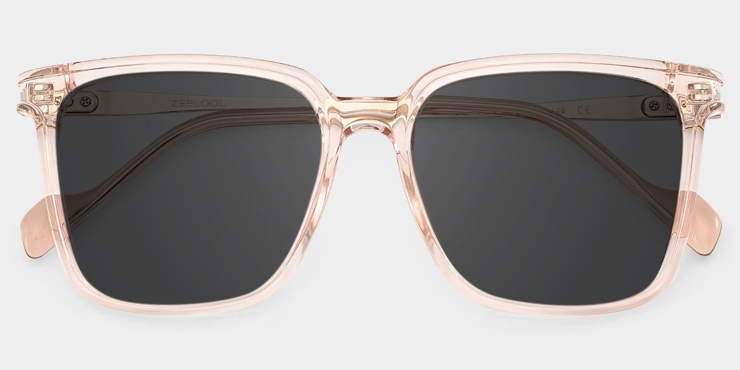 Zeyna Square Beige Prescription Sunglasses | ZEELOOL1