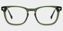 Heather Green Square Glasses1