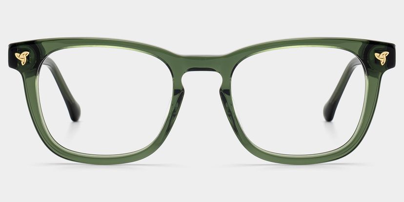 Heather Green Square Glasses