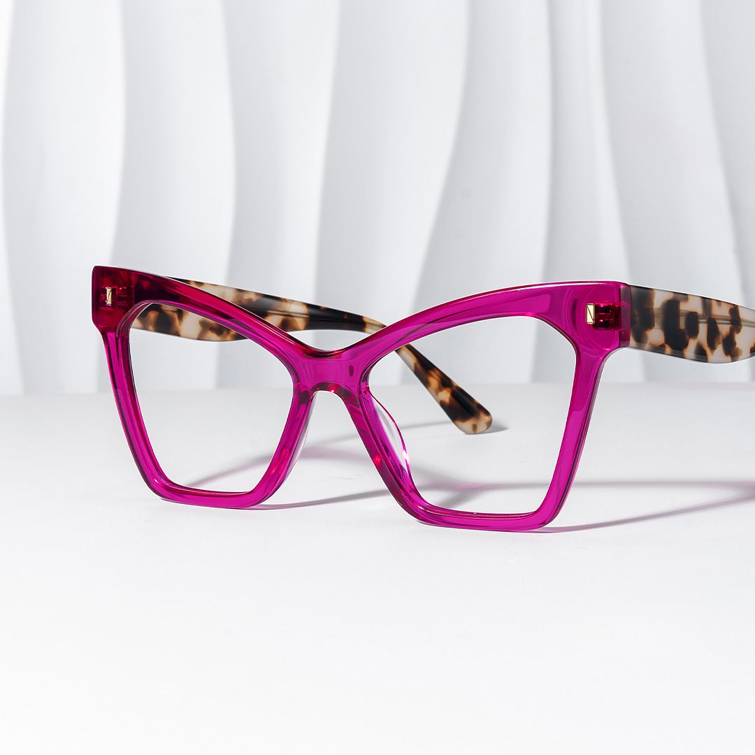 Senica Cat eye Purple Glasses — Modern Acetate Frames | ZEELOOL0