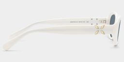 Catherine White Oval Sunglasses3