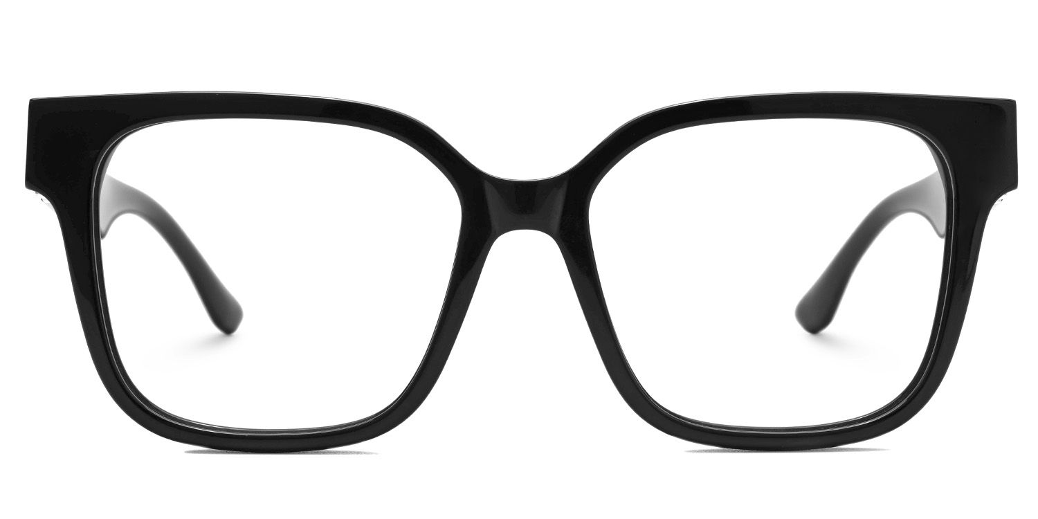 Kerri Oversized Black Square Glasses | Zeelool0