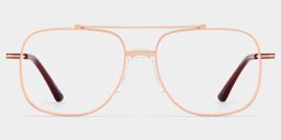Poppy Rose Gold Aviator Glasses1