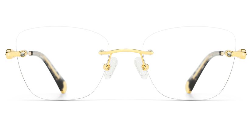 Seth Gold Rectangle Glasses