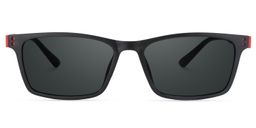 Cheche Black Rectangle Sunglasses0