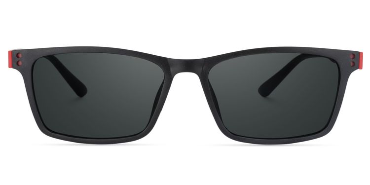 Cheche Black Rectangle Sunglasses