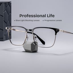 Marshall Grey Silver Browline Glasses0