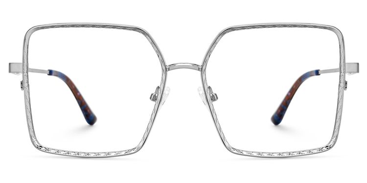 Toure Silver Square Glasses