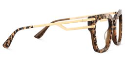 Lidia Leopard Square Glasses5