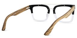Pascal Black Clear Aviator Glasses5