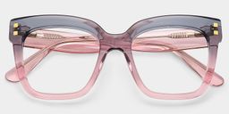 Minguela Gray Pink Square Glasses3