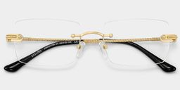 Peavy Gold Rectangle Glasses1