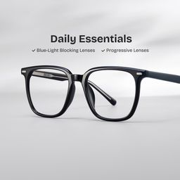 Eliza Black Square Glasses0