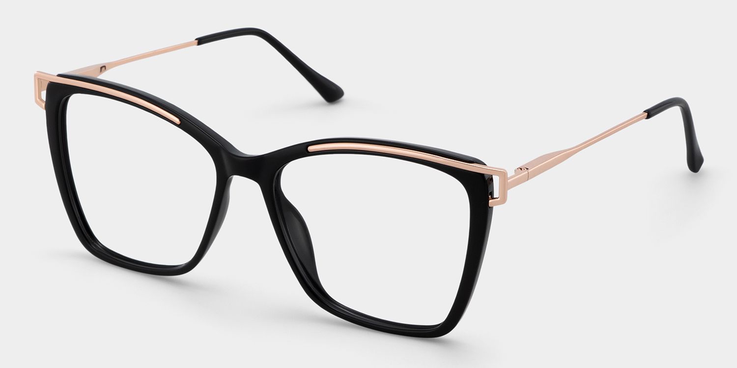 Krystle Square Black Eyeglass Frames for Busy Days | ZEELOOL4
