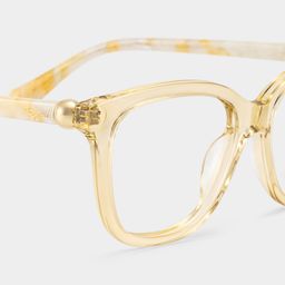 Isabella Clear Yellow Square Glasses5