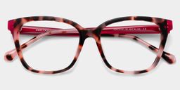 Lena Pink Tortoise Square Glasses2