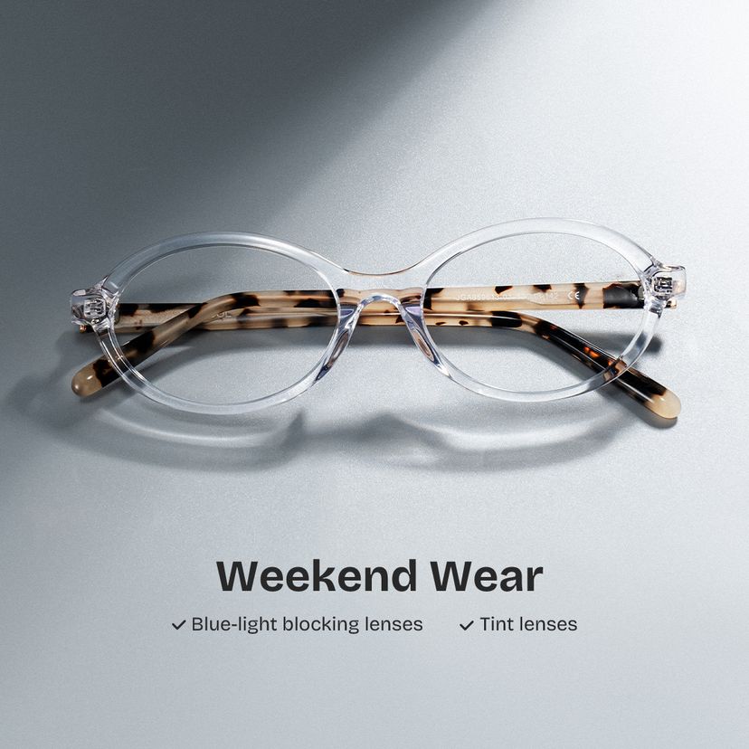 Everly Clear Oval Glasses
