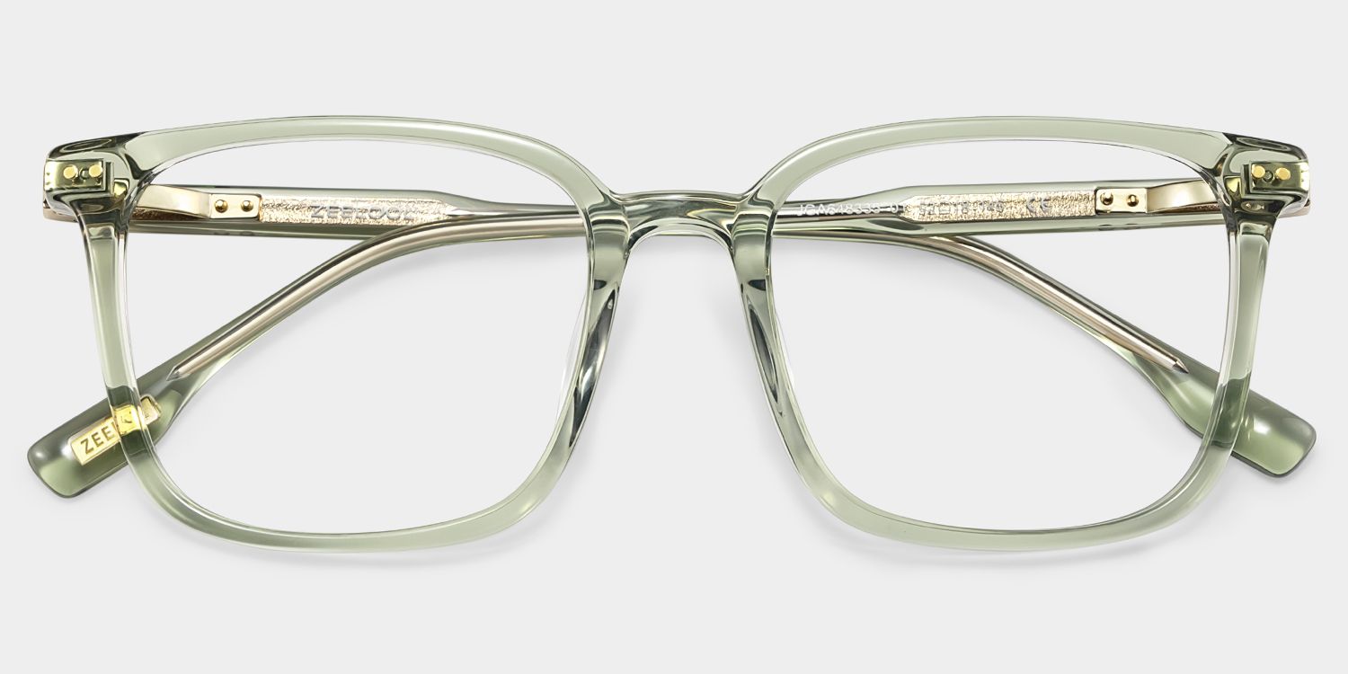 Zoe Green Frame Glasses with Square Frame Online | ZEELOOL5