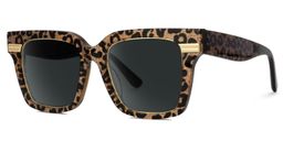 Taylor Gold Leopard Square Sunglasses1