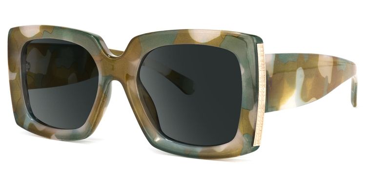 Yael Olive Square Sunglasses