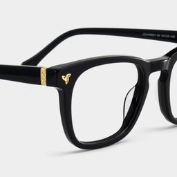 Heather Black Square Glasses5