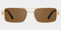 Eric Gold Aviator Sunglasses0