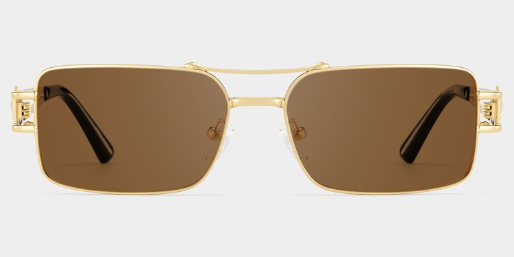 Eric Gold Aviator Sunglasses